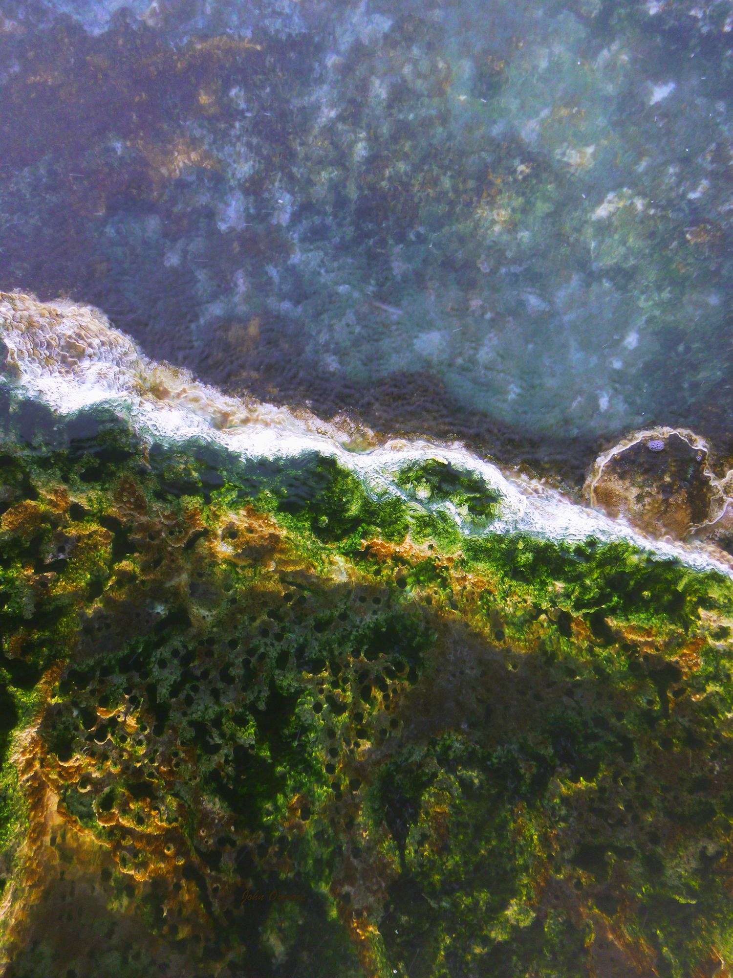 Shores of Travertine Terraces in Yellowstone